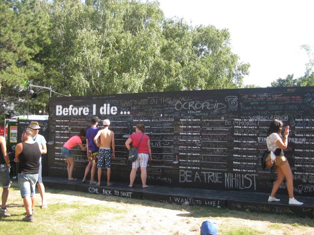 Sziget Festival Before I Die Wall