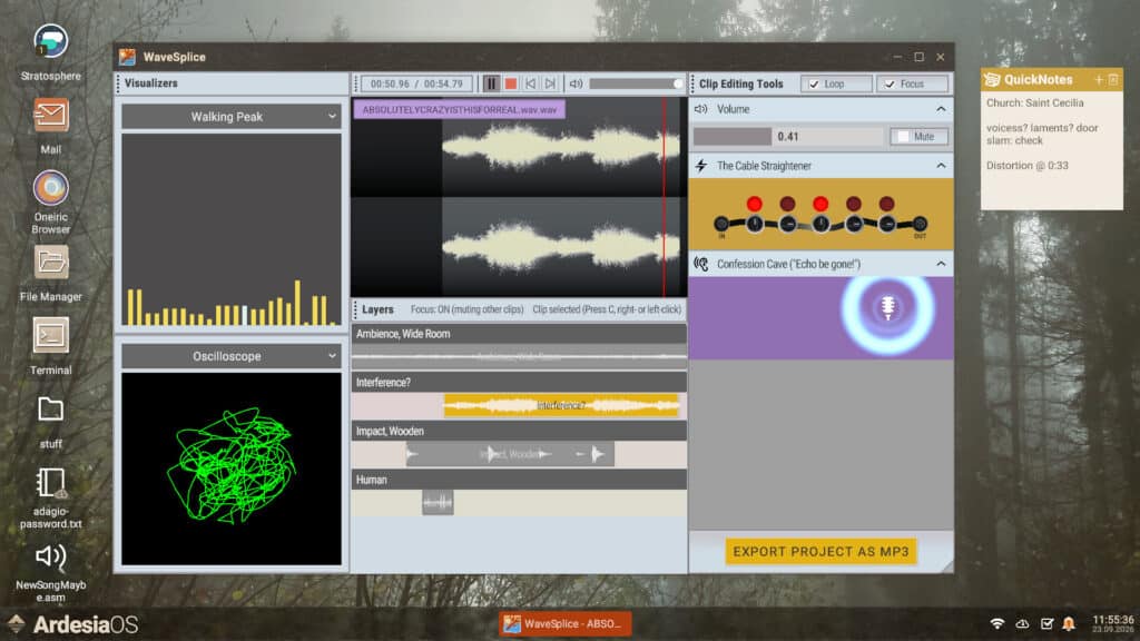 Imprinted audio