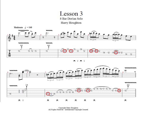 lesson 3 - dorian 8 bar solo image (2)