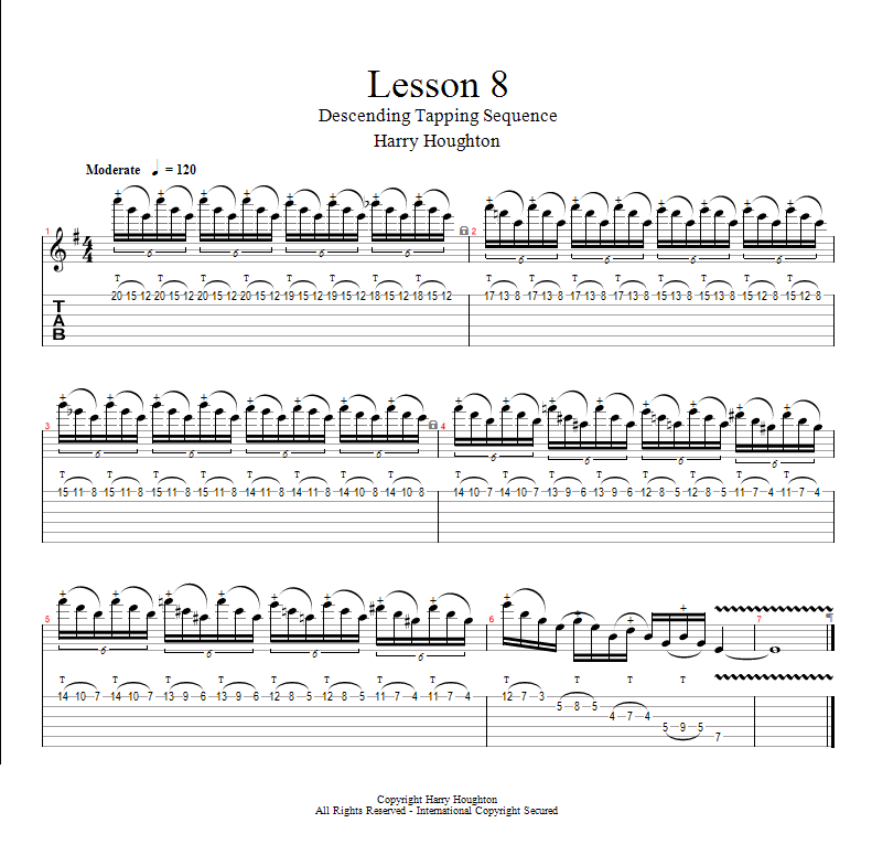 lesson 8 - descending tapping sequence -